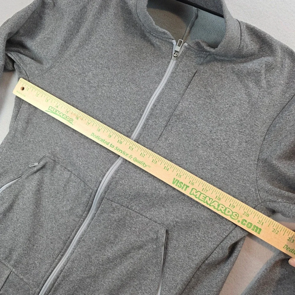 Lululemon Men's City Sweat Bomber Thermo Heathered Light Cast Grey‎ Full Zip Lg